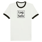 Unisex-ringer-T-shirt med broderi – designa din egen