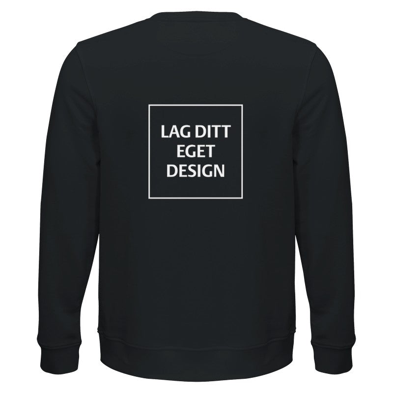 Ekologisk unisex-tröja med eget tryck | Designa din egen sweatshirt med rund hals