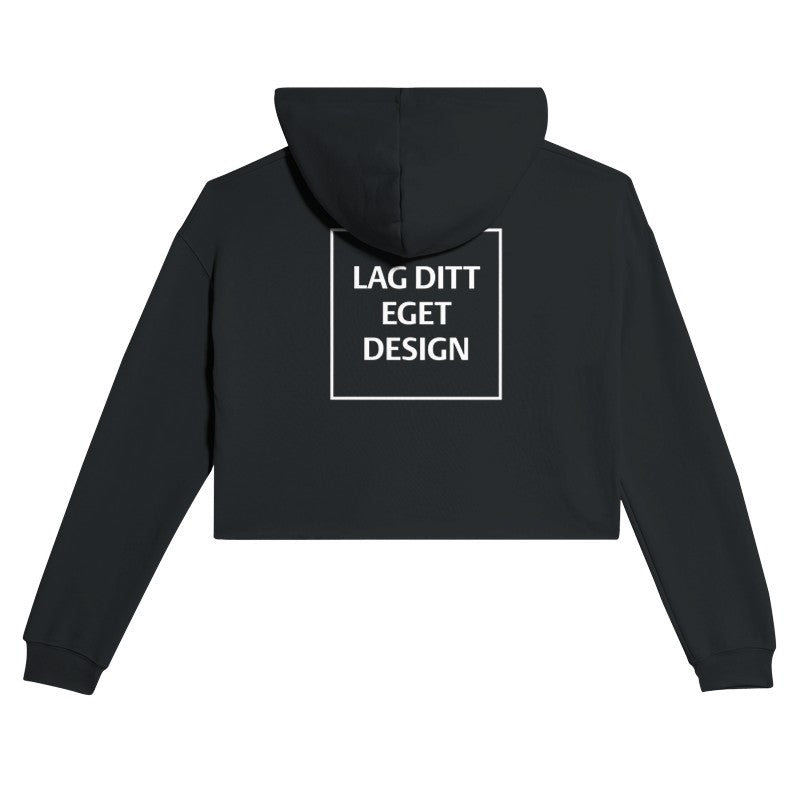 Kort damhoodie med eget tryck | Skapa din unika stil