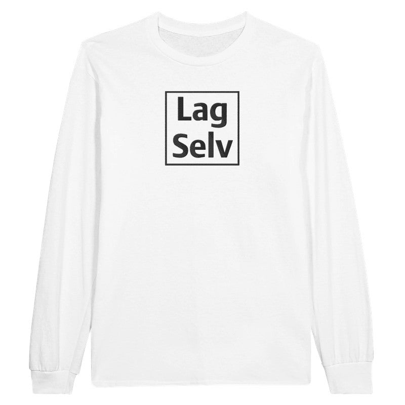 Personlig unisex-långärmad t-shirt med broderi – Designa din egen