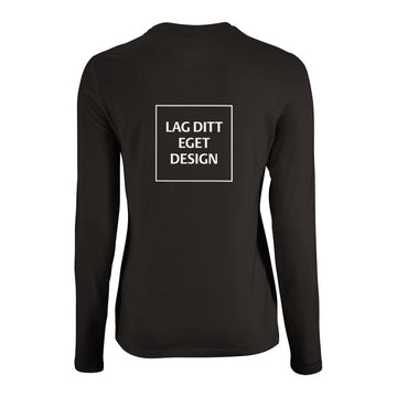 Designa din egen figurnära långärmad T-shirt för kvinnor med eget tryck