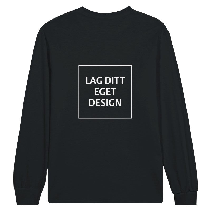 Klassisk långärmad T-shirt med eget tryck – designa din personliga stil