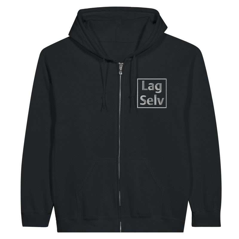 Designa din egen hoodie med broderi – Klassisk unisex-hoodie med dragkedja