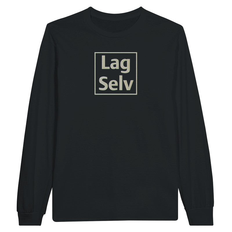 Personlig unisex-långärmad t-shirt med broderi – Designa din egen