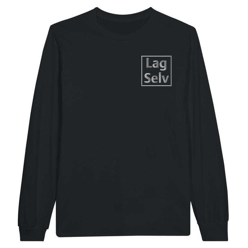 Personlig unisex-långärmad t-shirt med broderi – Designa din egen