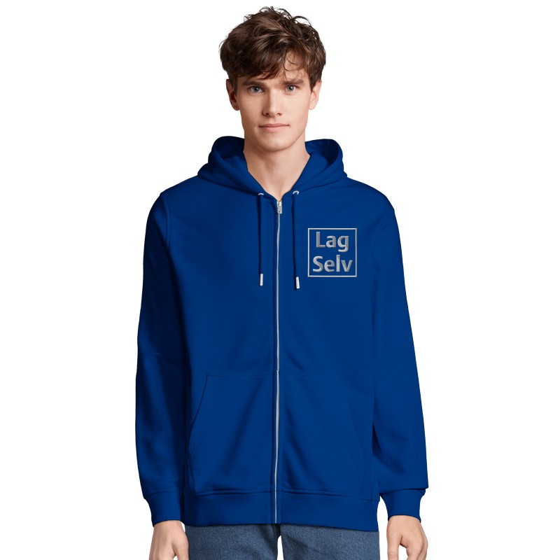 Ekologisk unisex-hoodie med dragkedja | Personligt broderi
