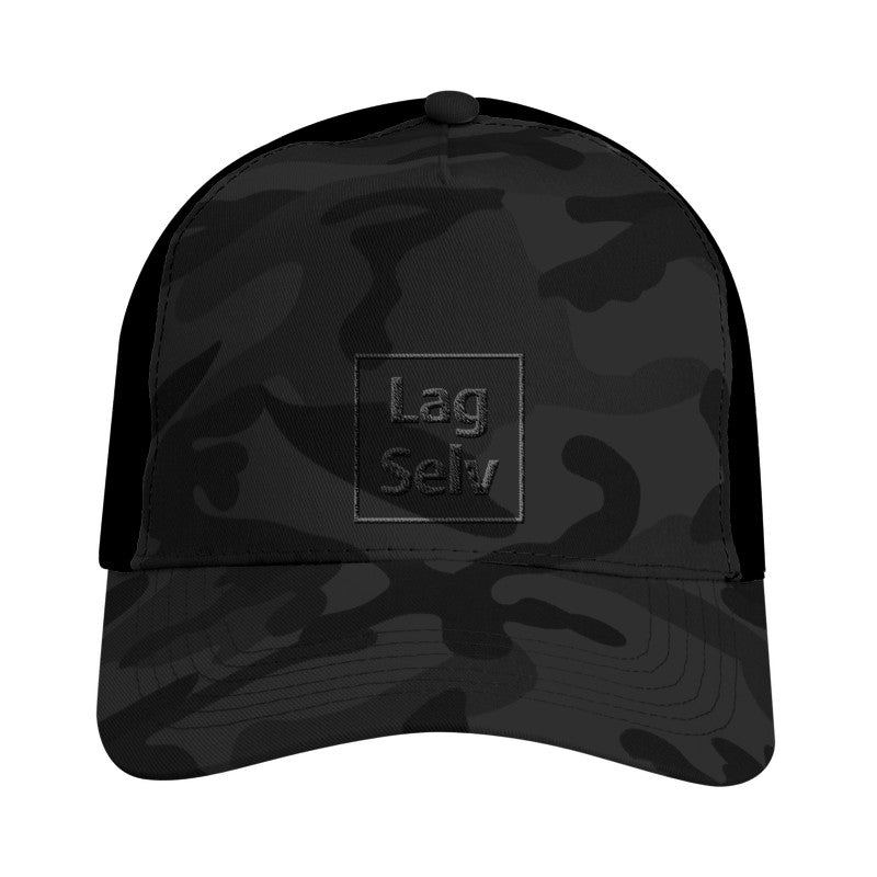 Camo-snapback-truckerkeps med eget broderi | Designa din egen logotyp