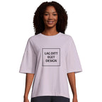 Ekologisk oversized-T-shirt för kvinnor | designa din egen T-shirt med tryck