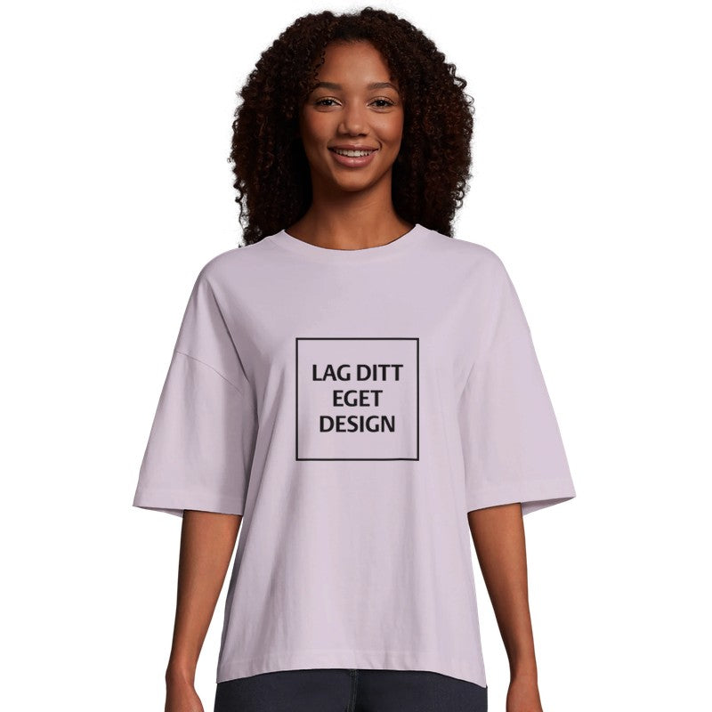 Ekologisk oversized-T-shirt för kvinnor | designa din egen T-shirt med tryck