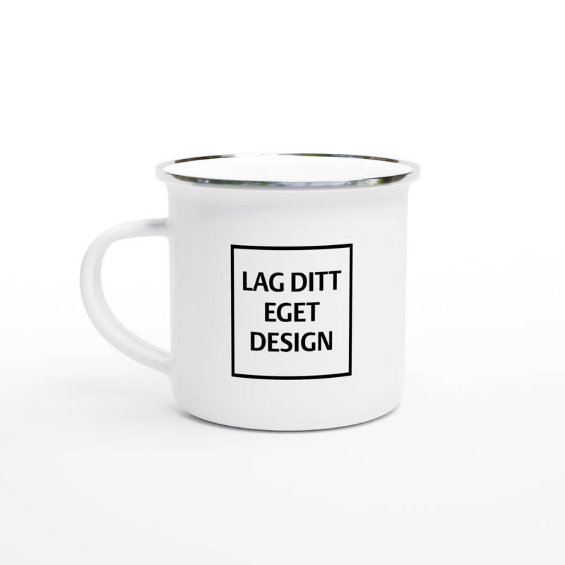 Klassisk emaljmugg 12 oz för utflykter | Eget tryck