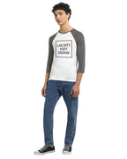 Unisex-raglan-T-shirt med 3/4-ärmar – skapa din unika design