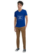 Designa din egen premium unisex-t-shirt med V-ringning och eget tryck