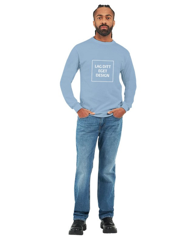 Klassisk långärmad T-shirt med eget tryck – designa din personliga stil