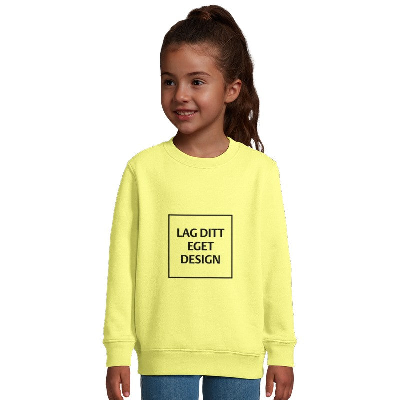 Klassisk Barnegenser med Eget Trykk | Varm Sweatshirt i Bomullsblanding
