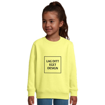 Klassisk Barntröja med Eget Tryck | Varm Sweatshirt i Bomullsblandning