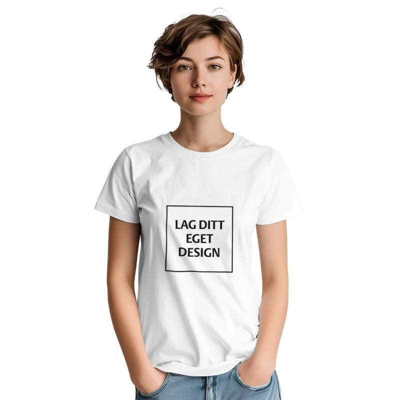 Designa din egen t-shirt med tryck | Robust unisextröja med rund hals