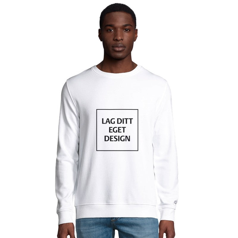 Ekologisk unisex-tröja med eget tryck | Designa din egen sweatshirt med rund hals