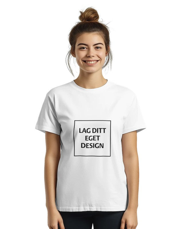 Designa din egen polycotton-unisex-T-shirt med tryck – personlig stil och komfort