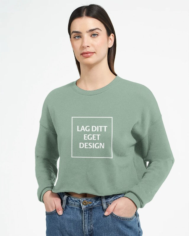 Designa din egen cropped sweatshirt för damer | personlig tröja med tryck
