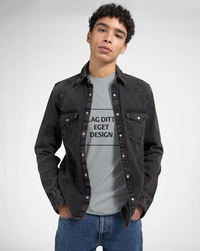 Figursydd herr-t-shirt | Designa med eget tryck
