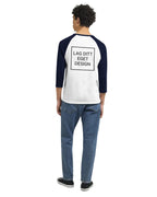 Unisex-raglan-T-shirt med 3/4-ärmar – skapa din unika design