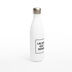 Vit vattenflaska i rostfritt stål | Eget tryck