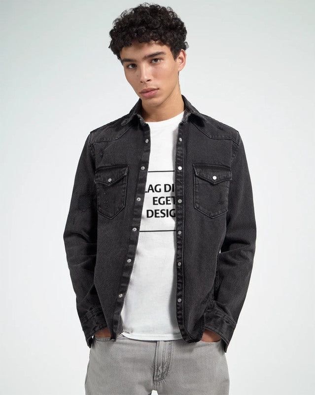 Klassisk långärmad T-shirt med eget tryck – designa din personliga stil
