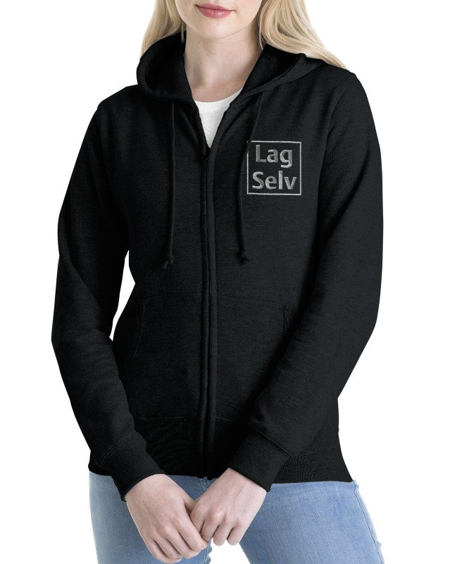 Designa din egen premium-unisex-hoodie med personligt broderi