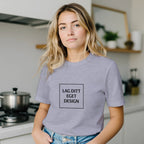 Premium unisex-t-shirt med rund hals | Designa din egen med eget tryck