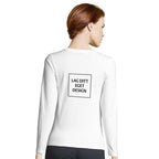 Designa din egen figurnära långärmad T-shirt för kvinnor med eget tryck