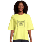 Ekologisk oversized-T-shirt för kvinnor | designa din egen T-shirt med tryck