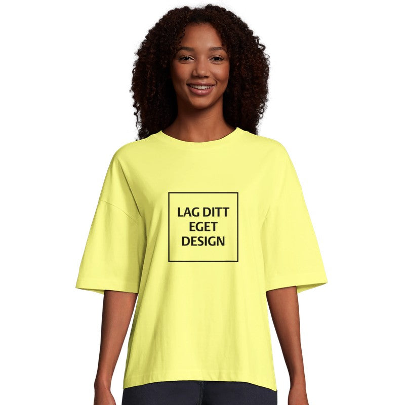 Ekologisk oversized-T-shirt för kvinnor | designa din egen T-shirt med tryck