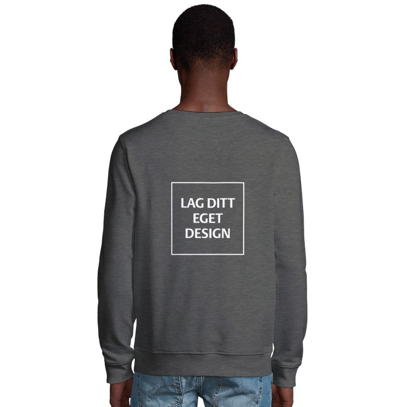 Ekologisk unisex-tröja med eget tryck | Designa din egen sweatshirt med rund hals
