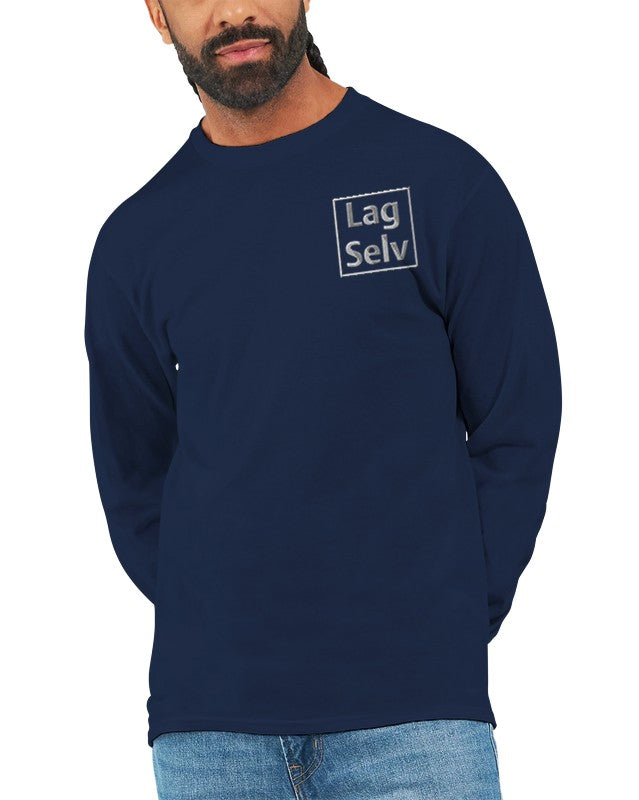 Personlig unisex-långärmad t-shirt med broderi – Designa din egen