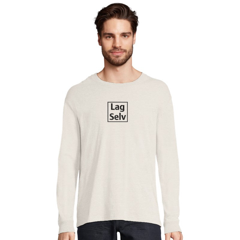 Designa din egen ekologiska långärmade t-shirt med personligt broderi