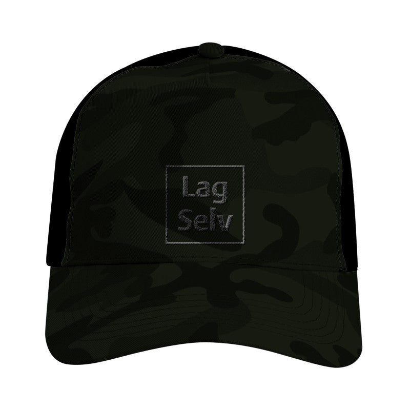 Camo-snapback-truckerkeps med eget broderi | Designa din egen logotyp