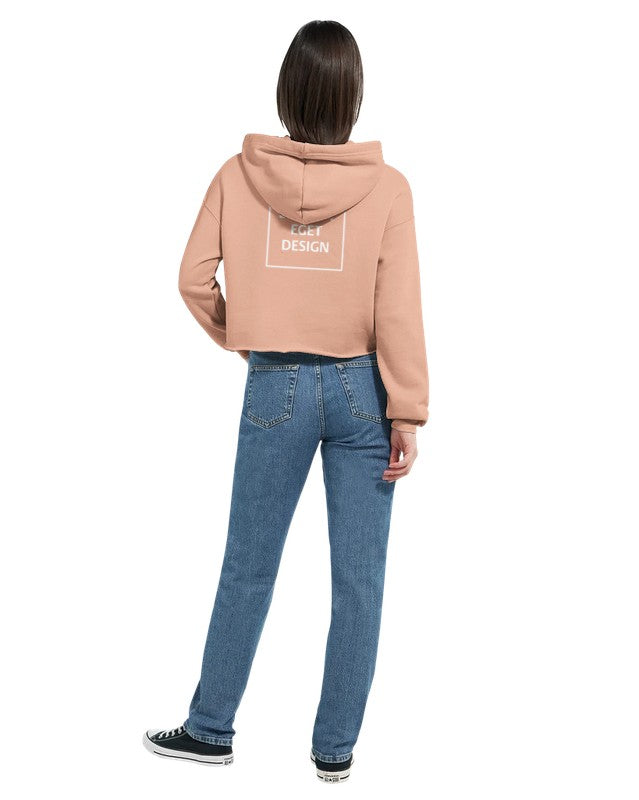 Kort damhoodie med eget tryck | Skapa din unika stil
