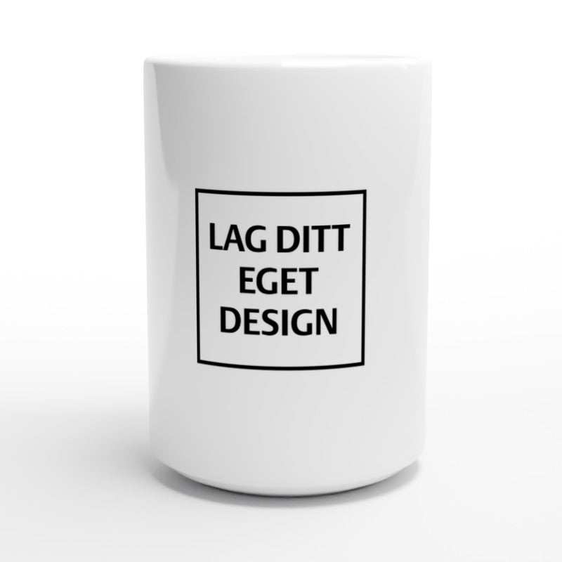 Personlig vit keramikkopp | Eget tryck