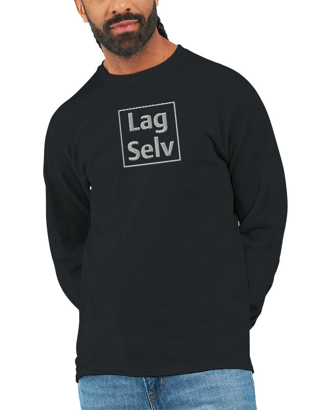 Personlig unisex-långärmad t-shirt med broderi – Designa din egen