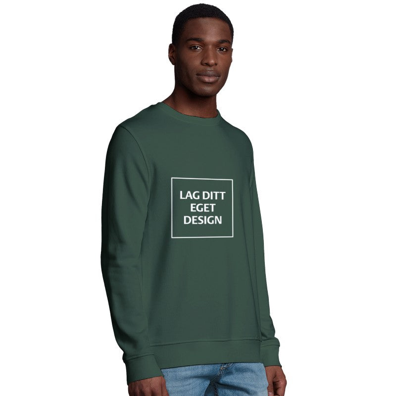 Ekologisk unisex-tröja med eget tryck | Designa din egen sweatshirt med rund hals
