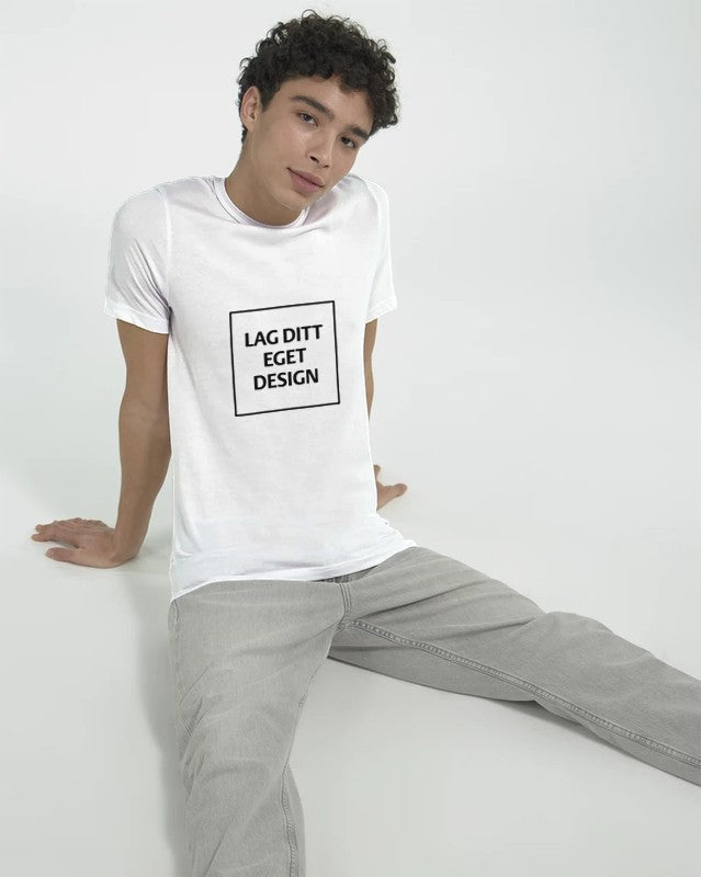 Designa din egen polycotton-unisex-T-shirt med tryck – personlig stil och komfort