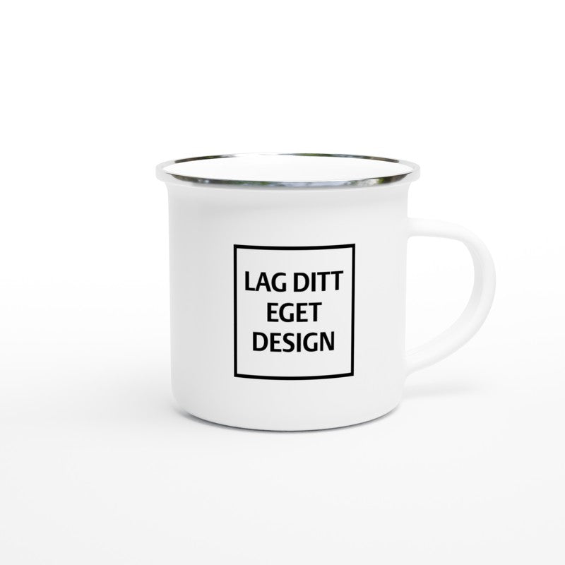 Klassisk emaljmugg 12 oz för utflykter | Eget tryck