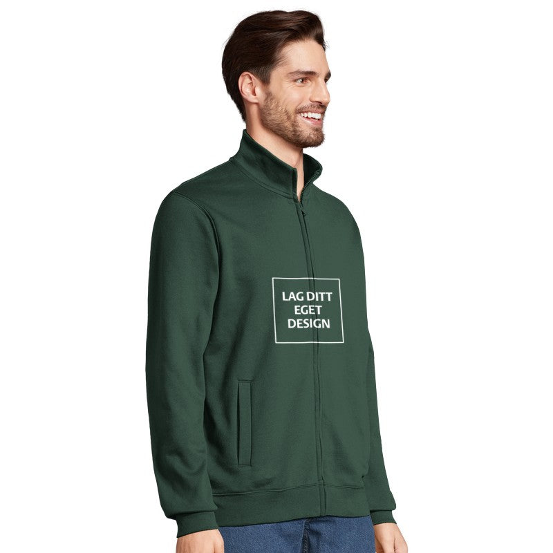 Designa din egen tröja med dragkedja | Personligt tryck på sweatshirt med hel dragkedja