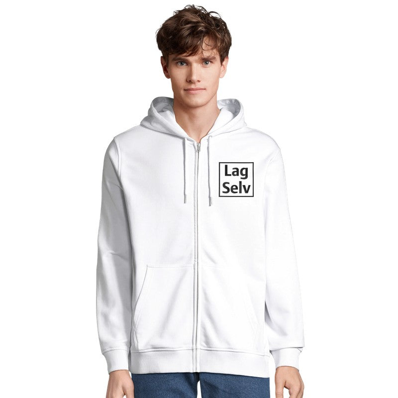Ekologisk unisex-hoodie med dragkedja | Personligt broderi