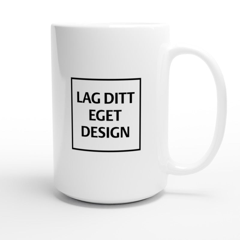 Personlig vit keramikkopp | Eget tryck