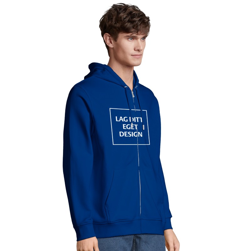 Ekologisk hoodie med dragkedja och eget tryck | Unisexhoodie med dragkedja
