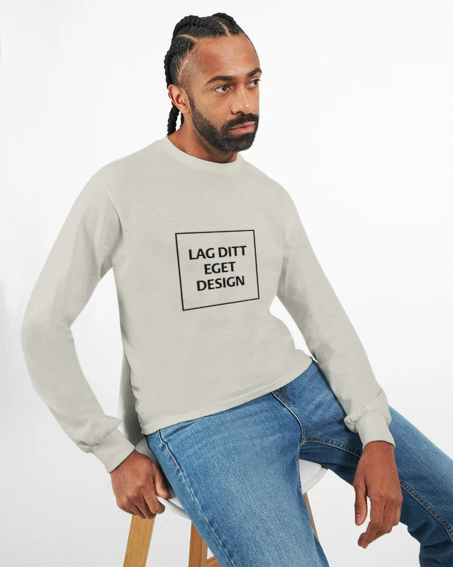 Klassisk långärmad T-shirt med eget tryck – designa din personliga stil