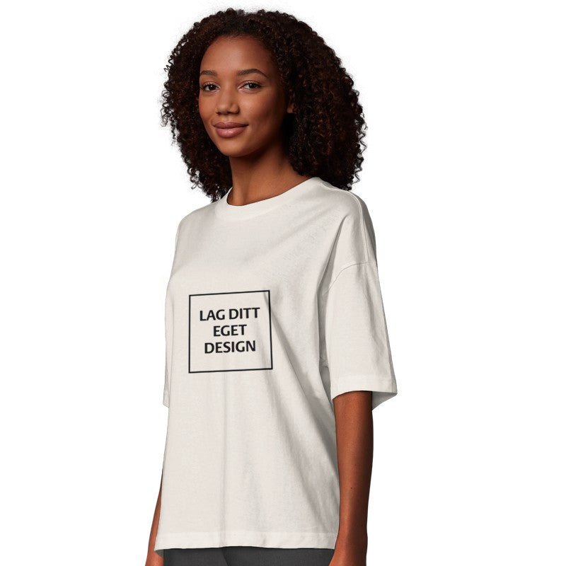Ekologisk oversized-T-shirt för kvinnor | designa din egen T-shirt med tryck