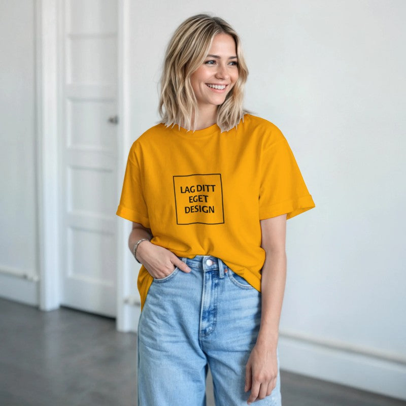 Designa din egen t-shirt med tryck | Robust unisextröja med rund hals