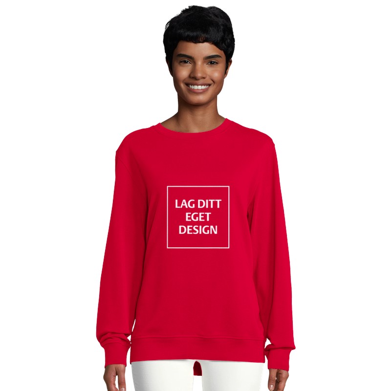 Ekologisk unisex-tröja med eget tryck | Designa din egen sweatshirt med rund hals